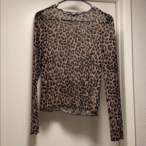Sheer Leopard Top